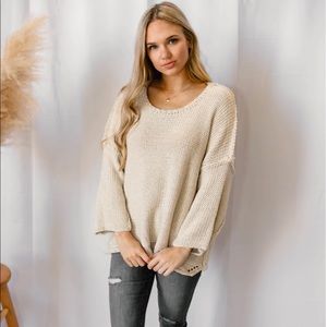 NWT! Oatmeal Knit Sweater